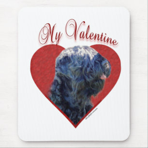 Tapis De Souris Mon Terrier russe noir Valentine