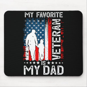 Tapis De Souris Mon vétéran préféré est mon papa père merci vétéra