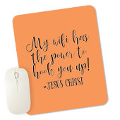 Tapis De Souris Mon WiFi a le pouvoir Jésus Christ amusant