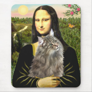 Tapis De Souris Mona Lisa - Chat des Forêts Norvégiennes
