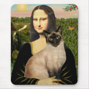 Tapis De Souris Mona Lisa - Chat siamois point seal