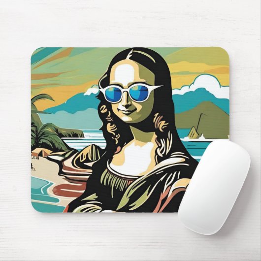 Tapis De Souris Mona Lisa Cool. (Avec souris)