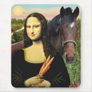 Tapis De Souris Mona Lisa et son Quarter Horse
