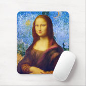Tapis De Souris Mona Lisa et Van Gogh (Avec souris)