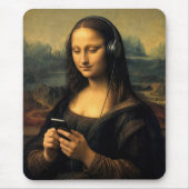 Tapis De Souris Mona Lisa moderne avec smartphone (Devant)