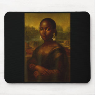 Tapis De Souris Mona Lisa noire Afro Africaine Mélanine Histoire d