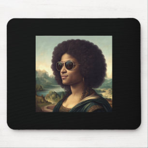 Tapis De Souris Mona Lisa noire Mois de l'histoire des Noirs Afro