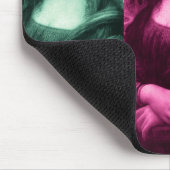 Tapis De Souris Mona Lisa Rose vert violet (Coin)