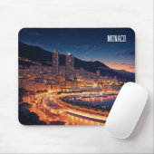 Tapis De Souris Monaco Monte Carlo la nuit (Avec souris)
