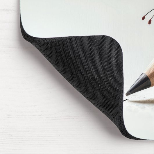 Tapis De Souris Monarch Butterfly On Pencil With Text (Coin)