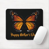 Tapis De Souris Monarch Butterfly Personalized Black Mousepad (Avec souris)