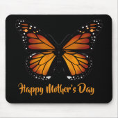 Tapis De Souris Monarch Butterfly Personalized Black Mousepad (Devant)