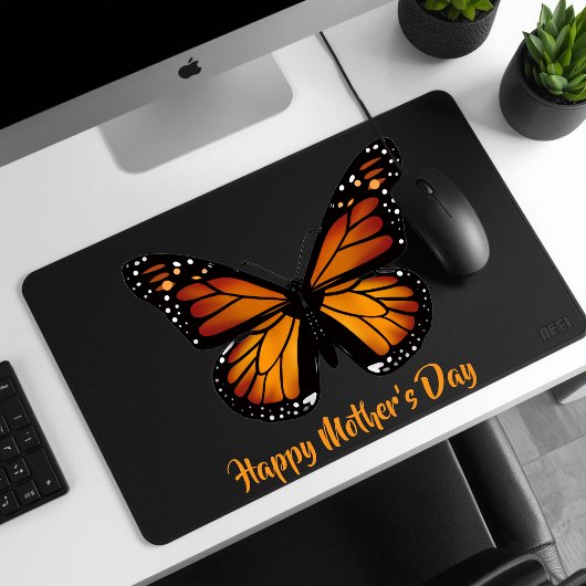 Tapis De Souris Monarch Butterfly Personalized Black Mousepad