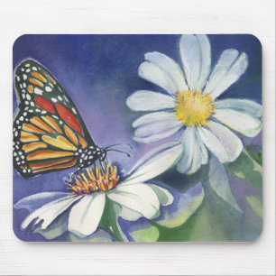 Tapis De Souris Monarque et marguerites