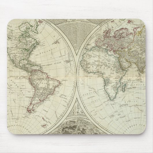 Tapis De Souris Monde composite ou globe terrestre (Devant)