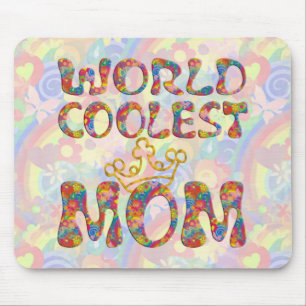 Tapis De Souris Monde Coolest Maman   feu de puissance de fleur