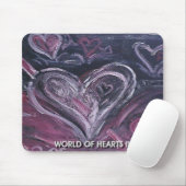 TAPIS DE SOURIS MONDE DE CŒURS II (Avec souris)