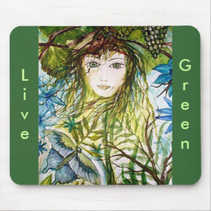 Tapis De Souris MONDE de RIMAS, vivant, vert