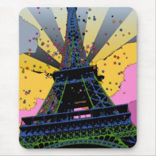 Tapis De Souris Monde psychédélique : Tour Eiffel, Paris France A1