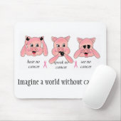 Tapis De Souris Monde sans Cancer Mousepad (Avec souris)