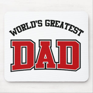 Tapis De Souris Mondes plus grand papa Mousepad Rouge