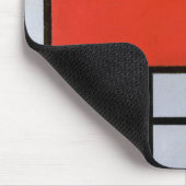Tapis De Souris Mondrial Composition Rouge Jaune Bleu Noir (Coin)