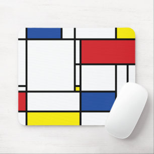 Tapis De Souris Mondrial Minimaliste Géométrique De Stijl Art Mode