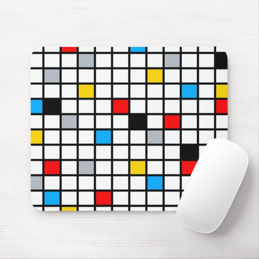 Tapis De Souris Mondrian géométrique Composition minimaliste moder (Avec souris)