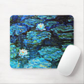Tapis De Souris Monet - Nappes d'eau bleu (Avec souris)