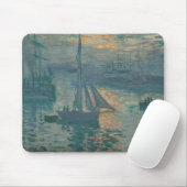 Tapis De Souris Monet Sunrise Marine Impressionnisme peinture (Avec souris)