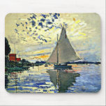 Tapis De Souris Monet - Voilier au Petit-Gennevilliers<br><div class="desc">Bateau à voile au Peit-Gennevilliers,  célèbre peinture de l'artiste impressionniste français Claude Monet</div>