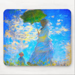 Tapis De Souris Monet Woman avec un parasol<br><div class="desc">Mouse Pad avec la femme de Claude Monet,  Camille,  tenant un parasol,  et leur fils,  Jean,  se promener dans un champ vert vif soufflé par le vent pendant une journée d’été. Un grand cadeau Monet pour les amateurs d'impressionnisme et d'art français.</div>