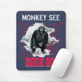 Tapis De Souris Monkey Voir Code Do Funny Web Developer (Avec souris)