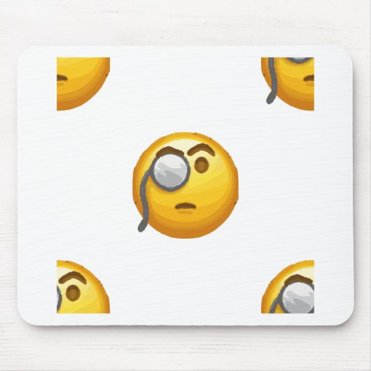 Tapis De Souris monocle émoji (Devant)
