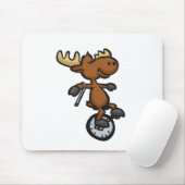 Tapis De Souris Monocycle d'orignal | choisir la couleur arrière - (Avec souris)