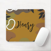 Tapis De Souris Monogram Cute moutarde Abstrait arrière - plan et (Avec souris)
