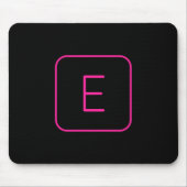 Tapis De Souris Monogram de Styled | Pink & Black (Devant)