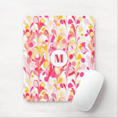 Tapis De Souris Monogram Retro Marble Abstract Pattern Pink (Avec souris)