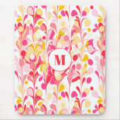 Tapis De Souris Monogram Retro Marble Abstract Pattern Pink (Devant)