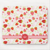 Tapis De Souris Monogram Summer Strawberry Fruit Pattern (Devant)