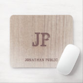 Tapis De Souris Monogram Wood Look Modèle élégant tendance (Avec souris)