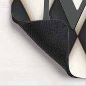 Tapis De Souris Monograme de Black & White Harlequin (Coin)