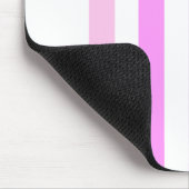 Tapis De Souris Monogramme à bandes verticales violettes et roses (Coin)