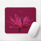 Tapis De Souris Monogramme à carreaux de la souris rose bordeaux (Avec souris)