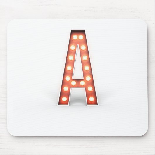 Tapis De Souris Monogramme A Lumières De Marque (Devant)