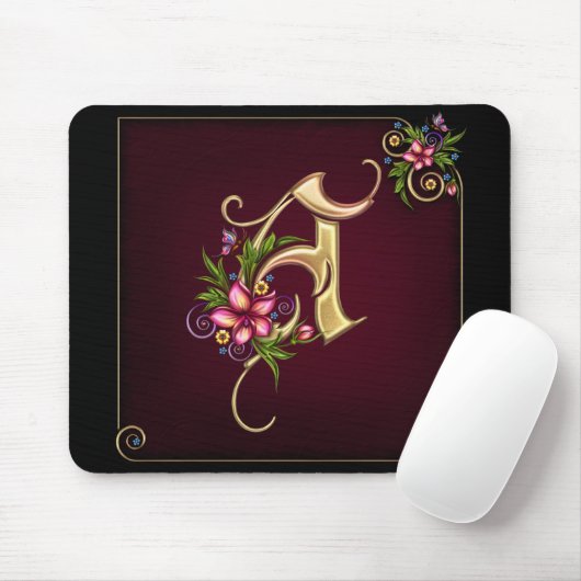 Tapis De Souris Monogramme A Mousepad (Avec souris)