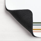 Tapis De Souris Monogramme à rayures rétro chic (Coin)