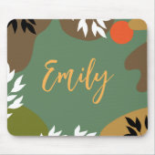 Tapis De Souris Monogramme Abstrait et nature Pleine lune verdure (Devant)