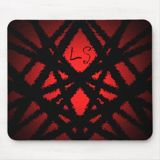 Tapis De Souris Monogramme abstrait symétrique (Devant)