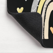 Tapis De Souris Monogramme arc-en-ciel bohème et bourdon (Coin)